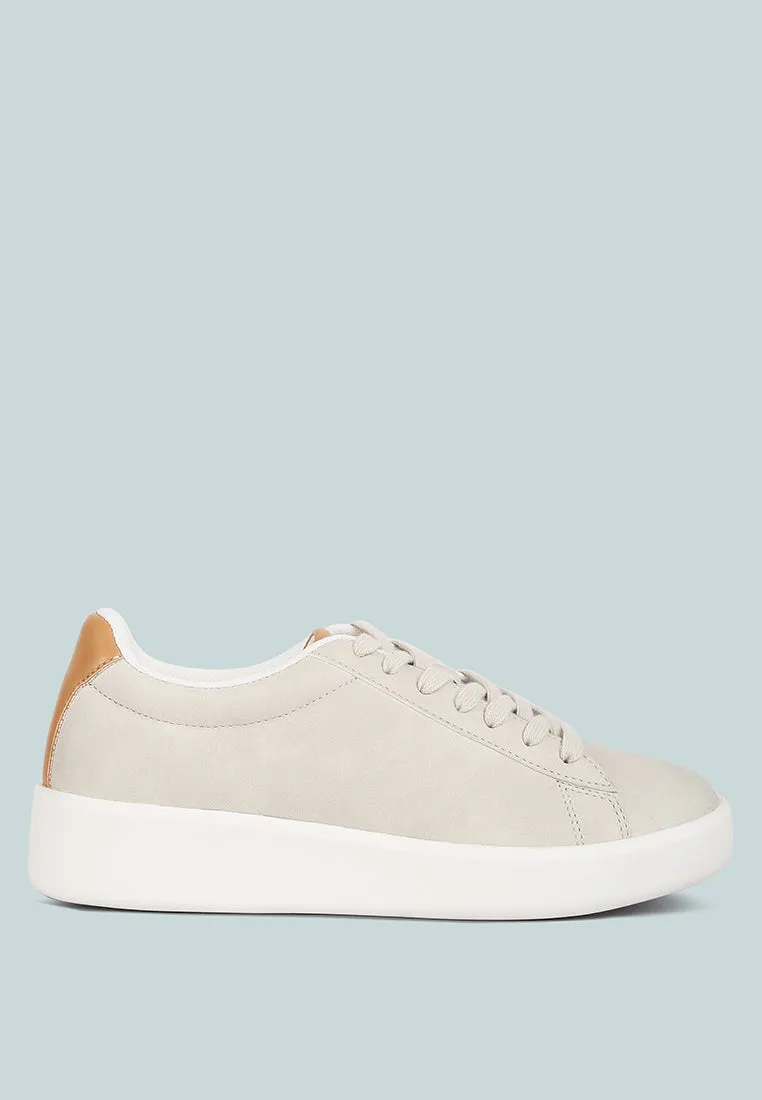 minky lace up casual sneakers