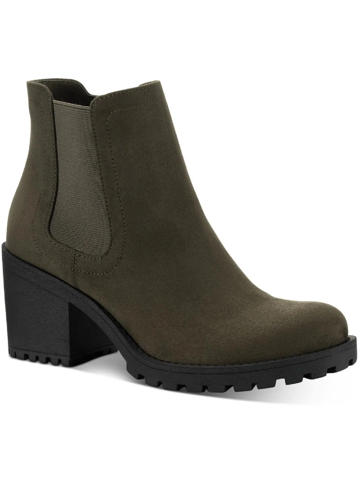Morghanf Womens Faux Suede Cold Weather Heels