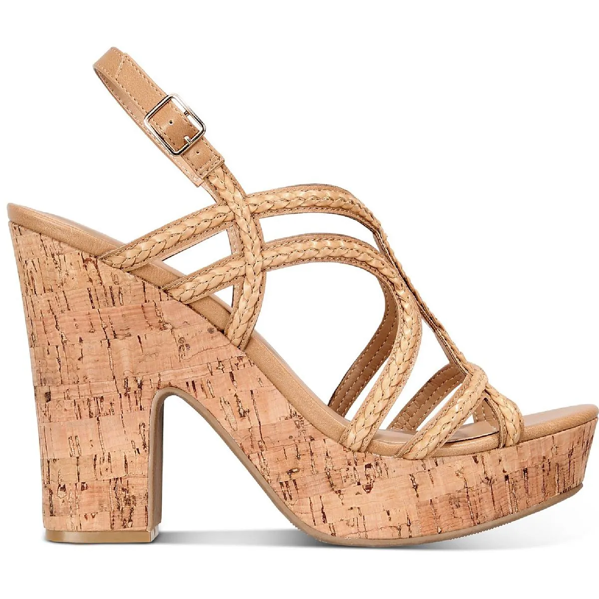 Nadiya Womens Cork Pumps Platform Sandals