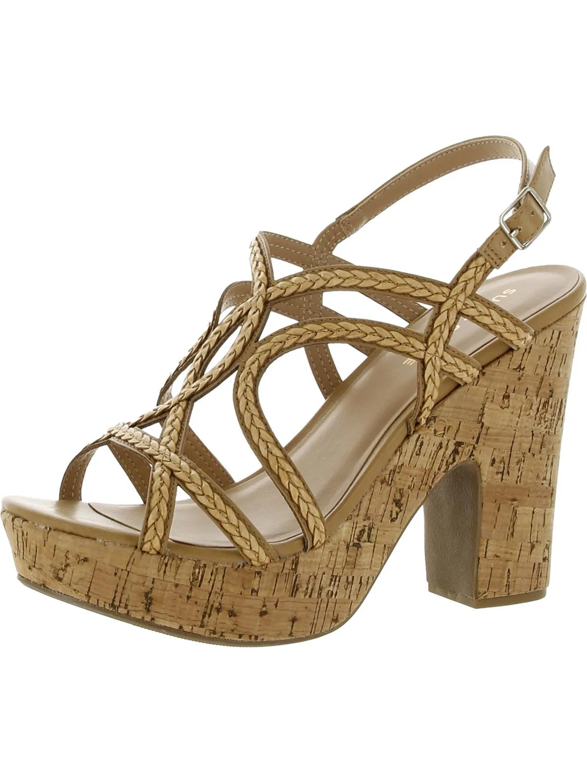Nadiya Womens Cork Pumps Platform Sandals
