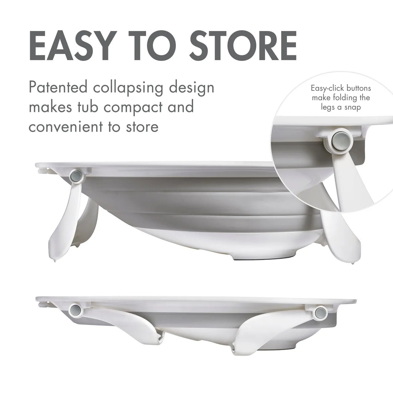 Naked 2-Position Collapsible Bathtub