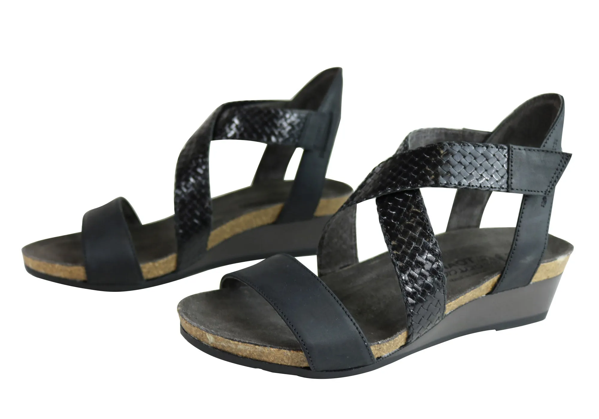 Naot Cupid Womens Leather Comfort Cushioned Supportive Wedge Sandals Naot Shoes