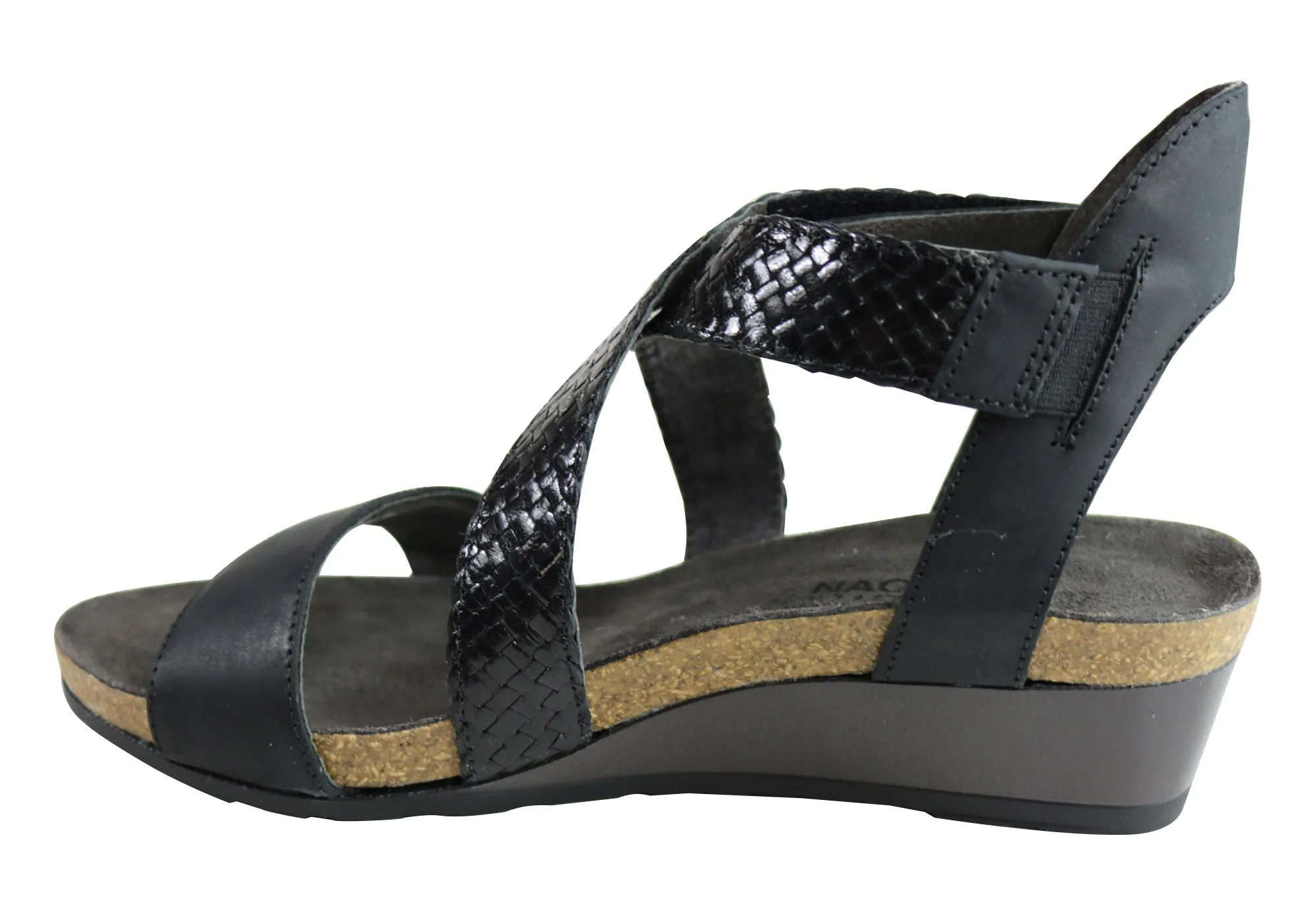 Naot Cupid Womens Leather Comfort Cushioned Supportive Wedge Sandals Naot Shoes