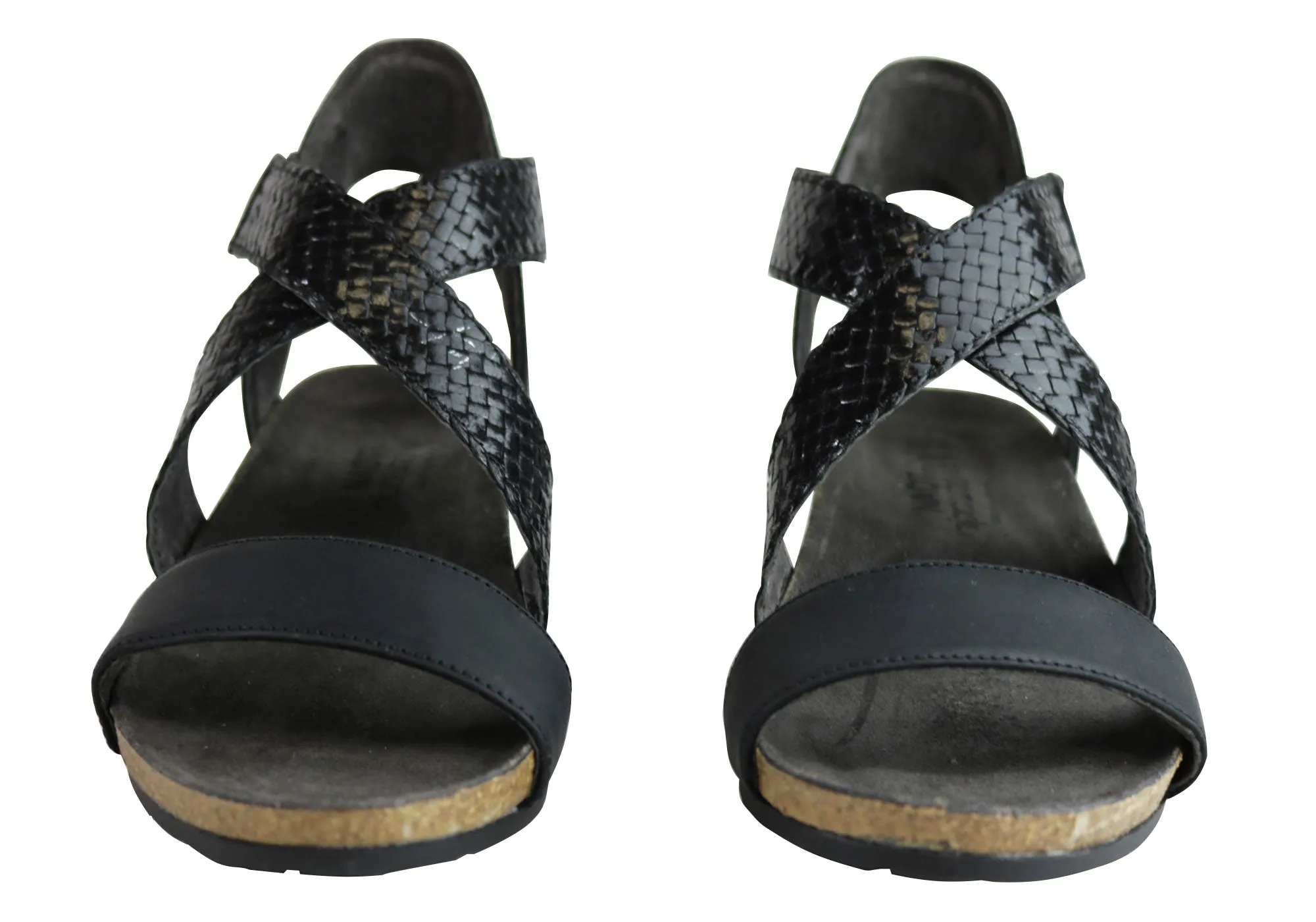 Naot Cupid Womens Leather Comfort Cushioned Supportive Wedge Sandals Naot Shoes