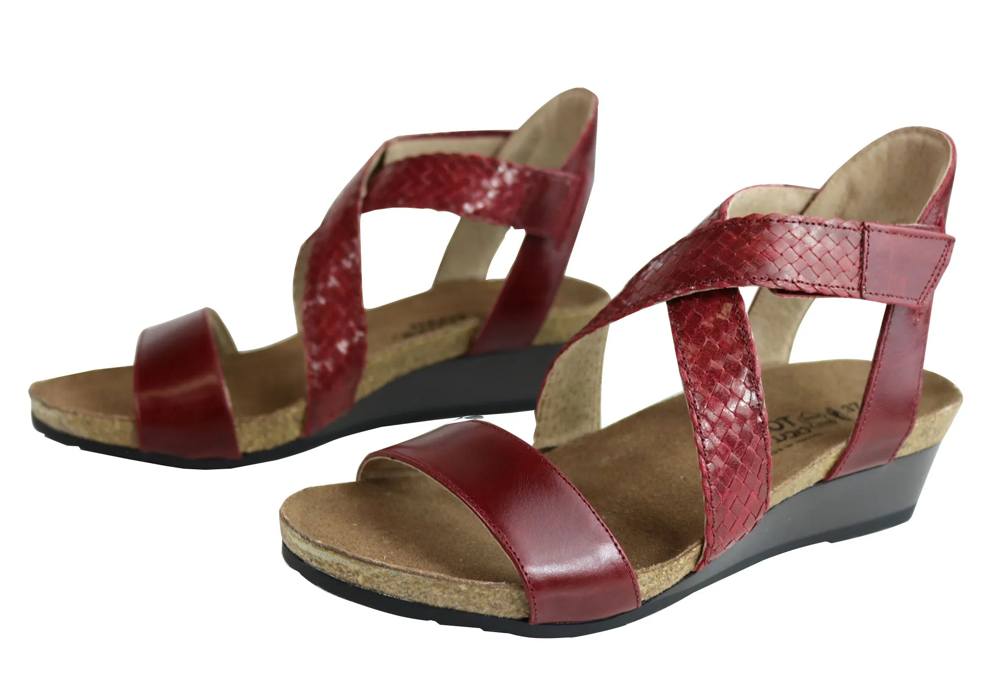 Naot Cupid Womens Leather Comfort Cushioned Supportive Wedge Sandals Naot Shoes
