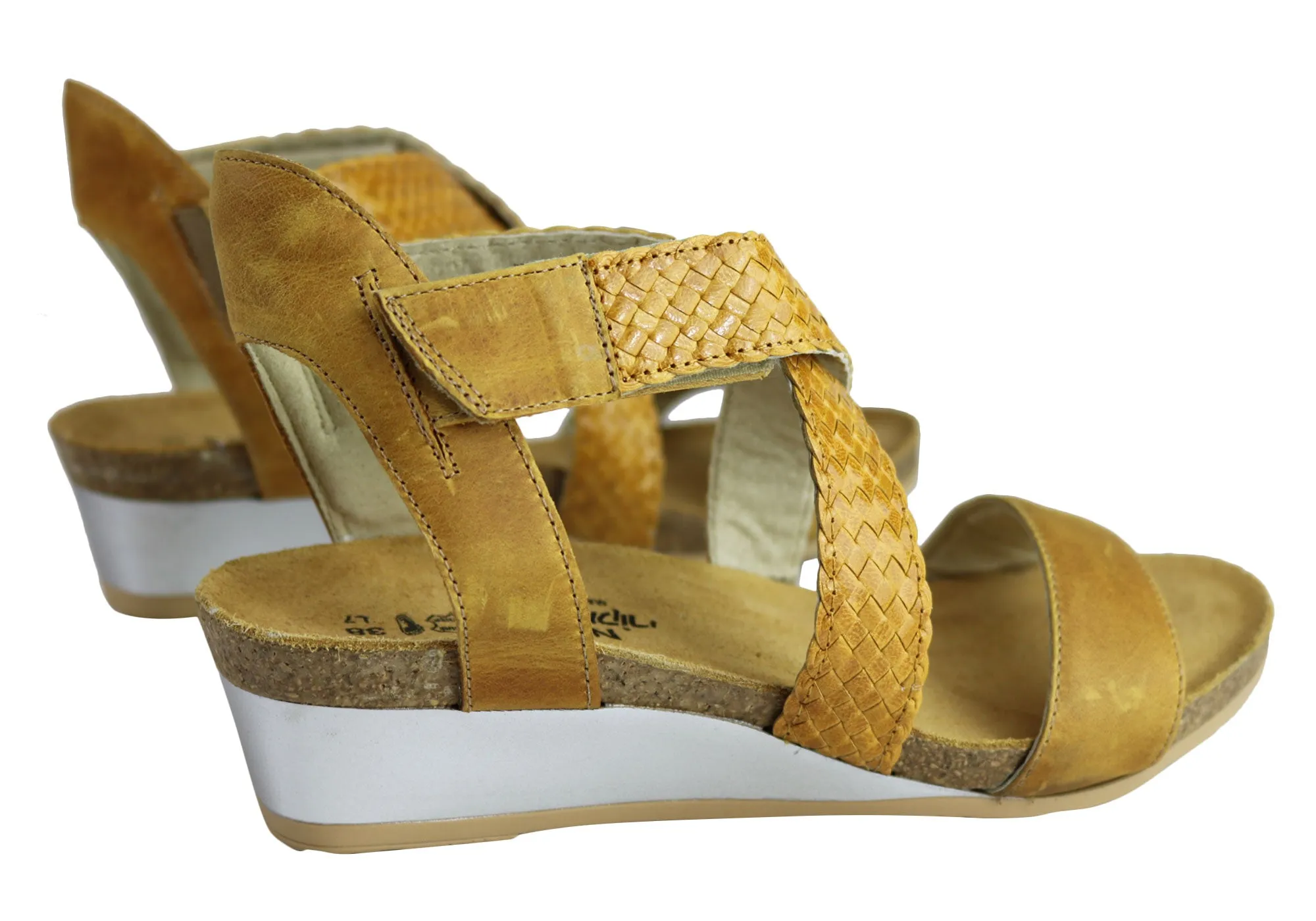 Naot Cupid Womens Leather Comfort Cushioned Supportive Wedge Sandals Naot Shoes