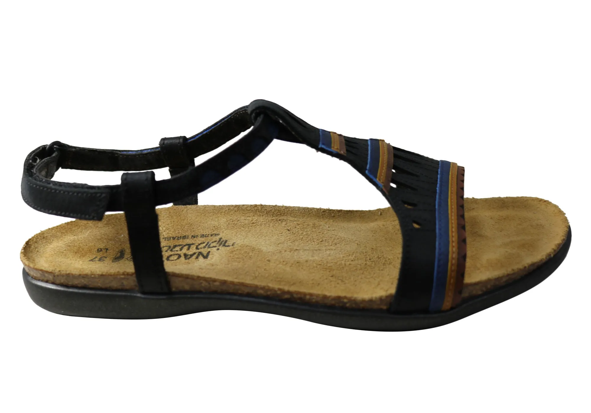 Naot Odelia Womens Comfort Cushioned Supportive Leather Flat Sandals Naot Shoes