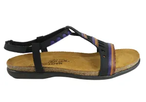 Naot Odelia Womens Comfort Cushioned Supportive Leather Flat Sandals Naot Shoes
