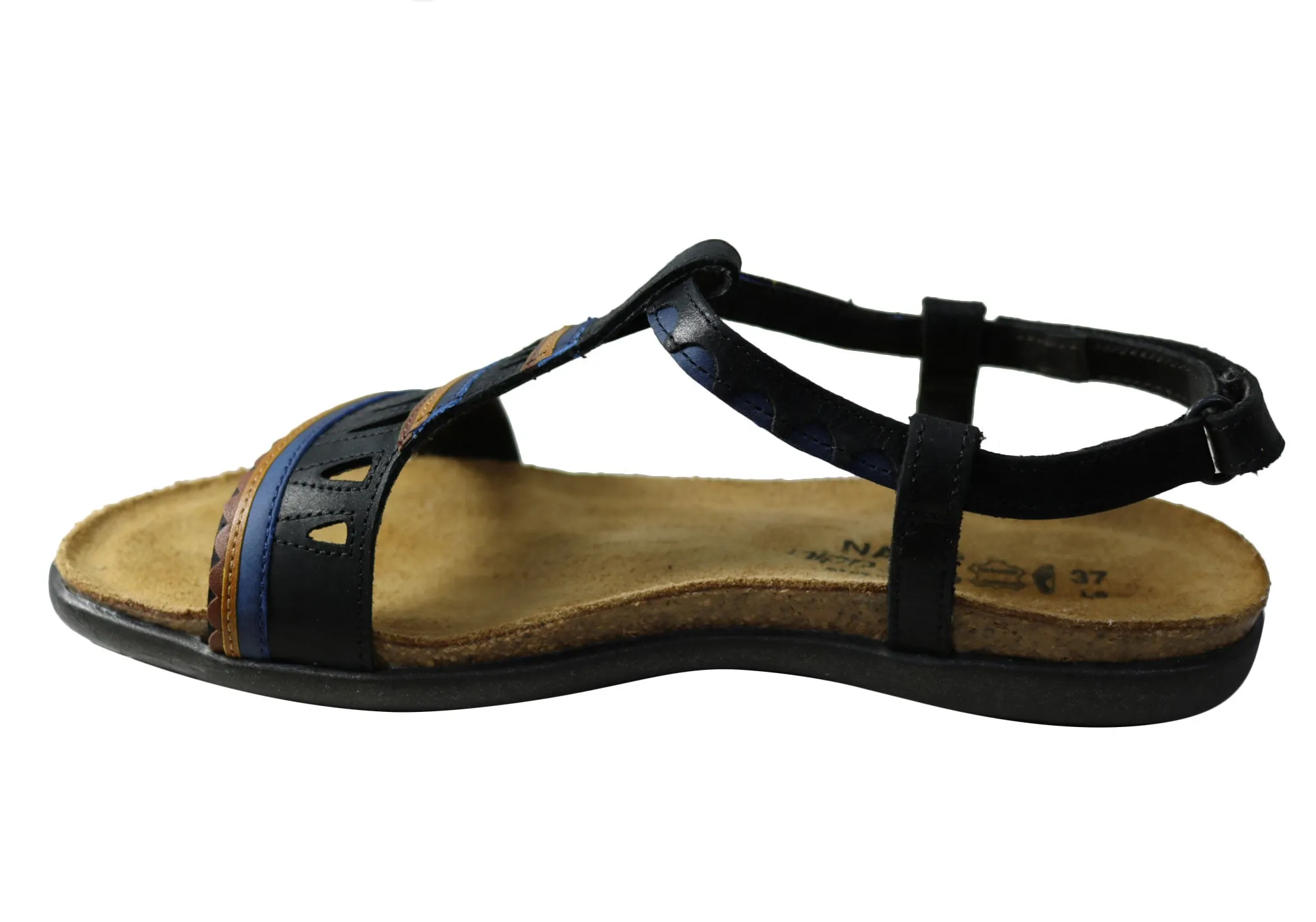 Naot Odelia Womens Comfort Cushioned Supportive Leather Flat Sandals Naot Shoes