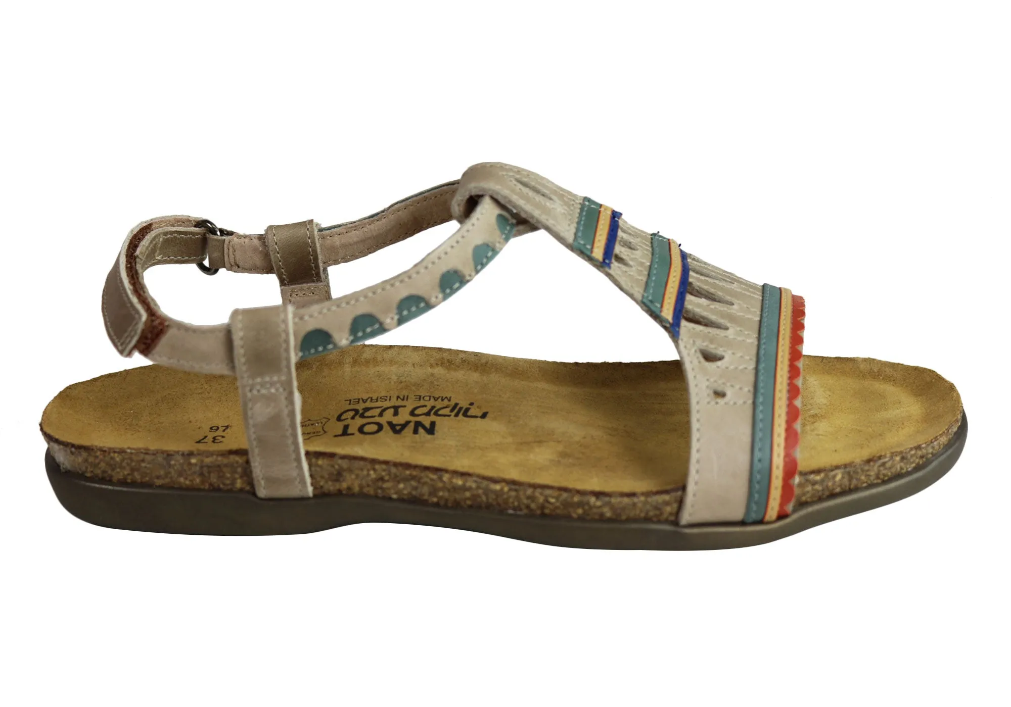 Naot Odelia Womens Comfort Cushioned Supportive Leather Flat Sandals Naot Shoes