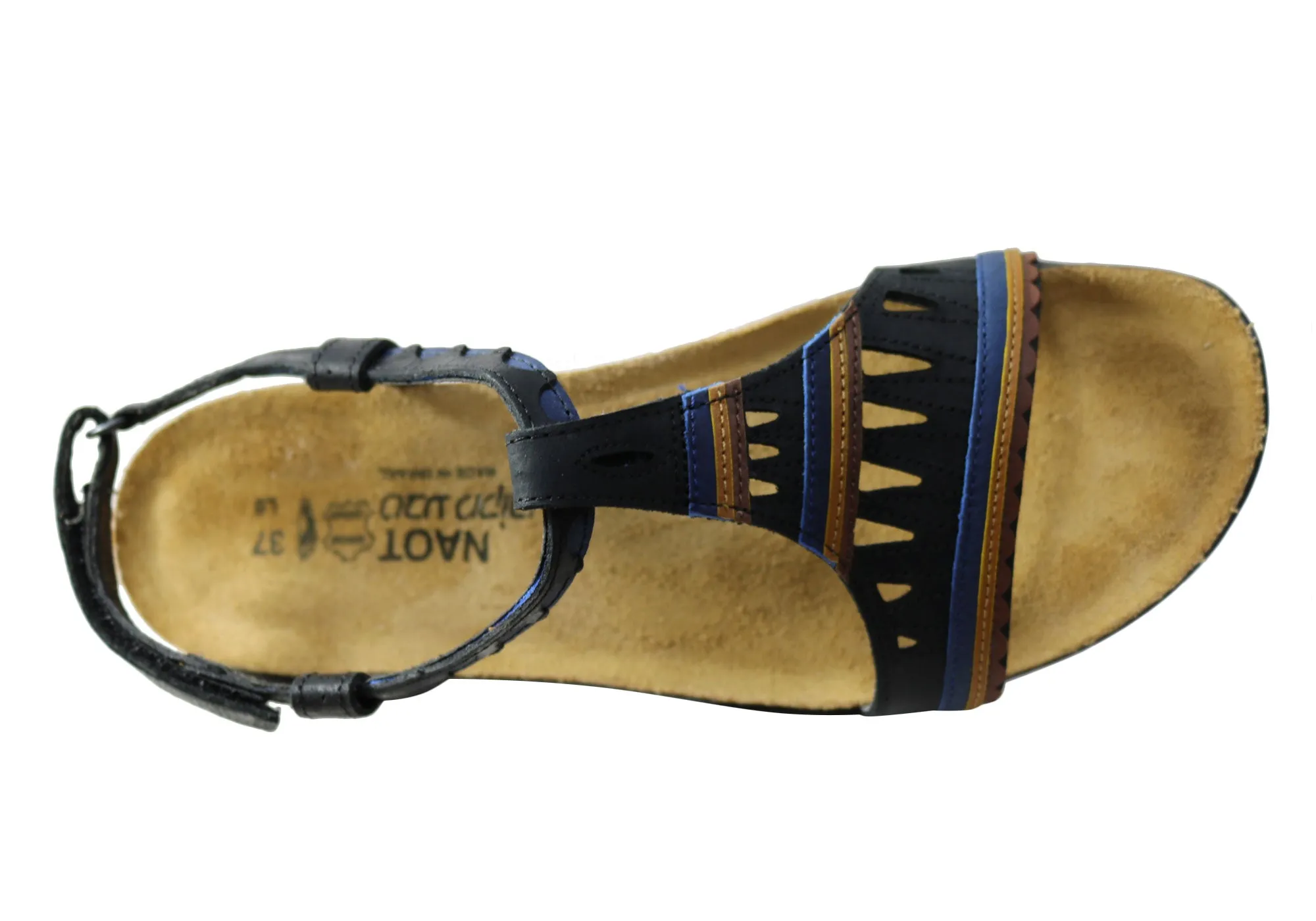 Naot Odelia Womens Comfort Cushioned Supportive Leather Flat Sandals Naot Shoes