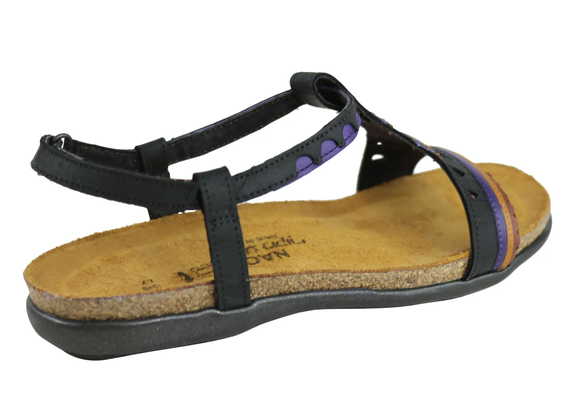 Naot Odelia Womens Comfort Cushioned Supportive Leather Flat Sandals Naot Shoes