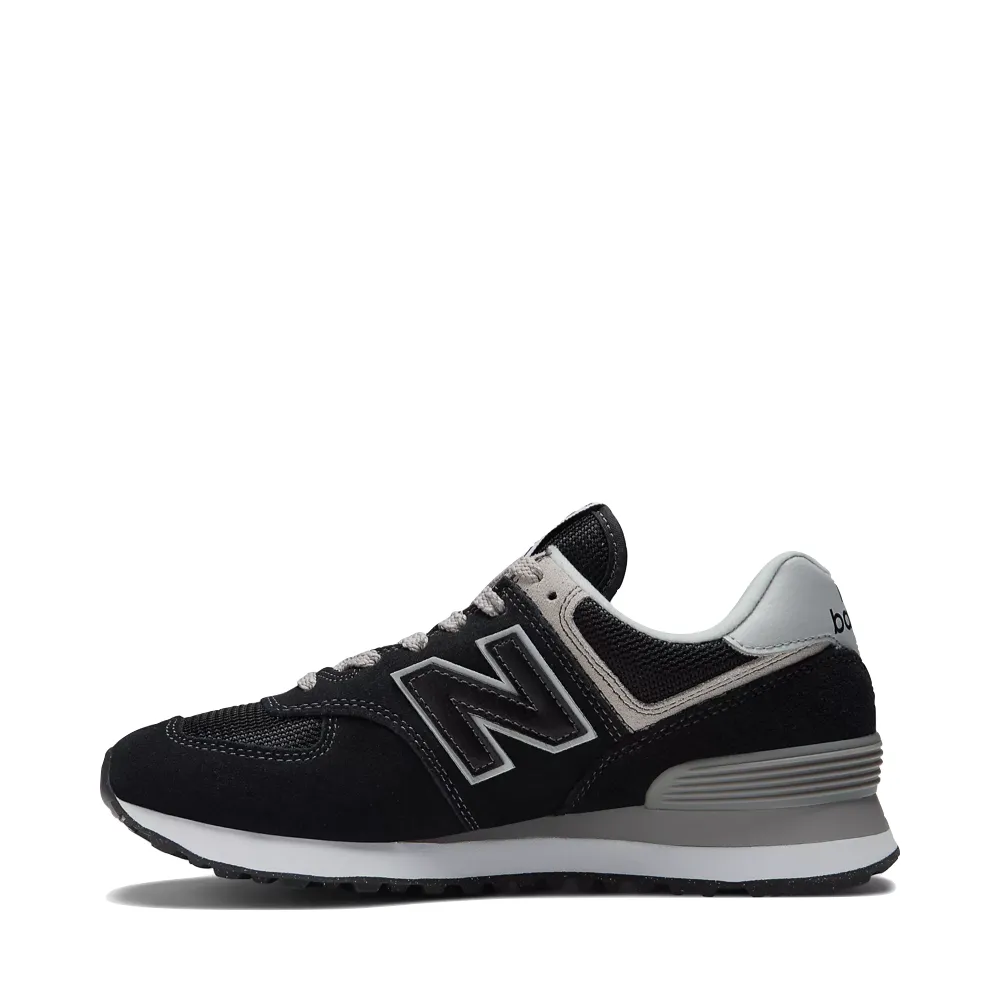 New Balance Women's 574 Sneaker in Black with White
