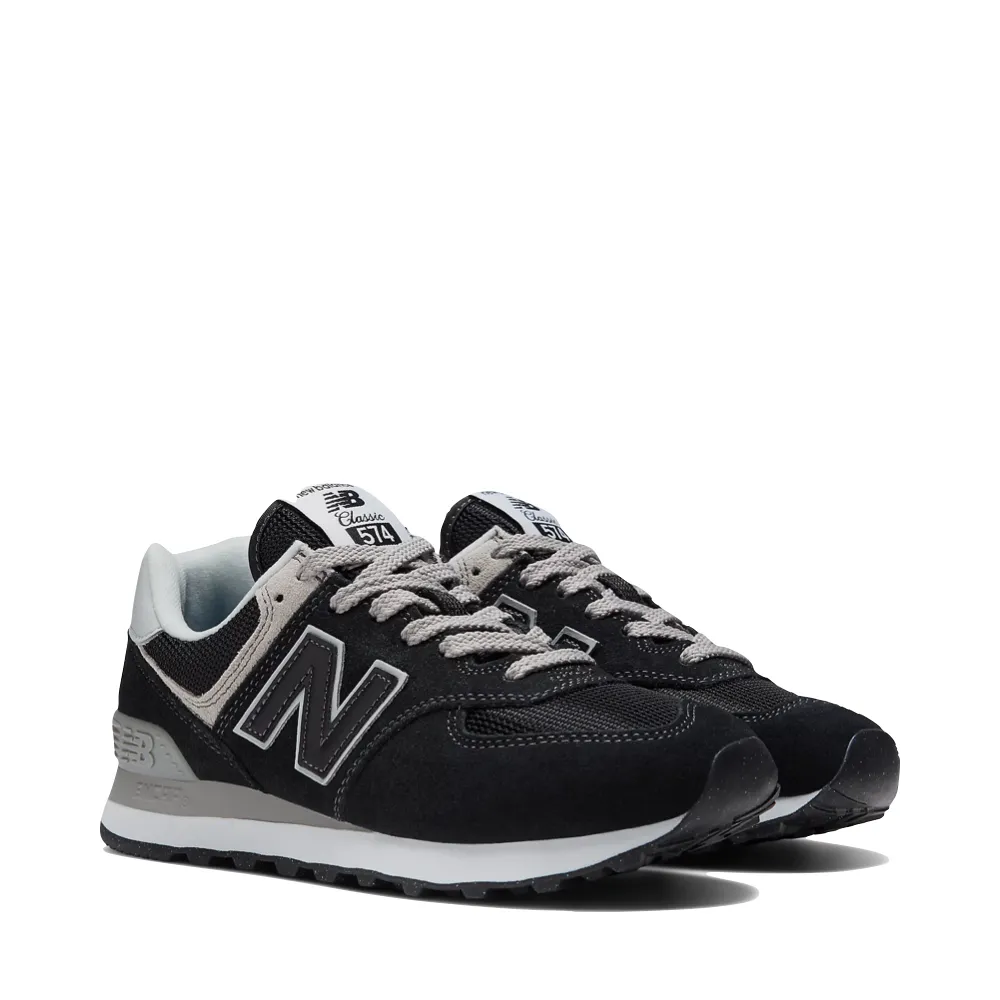 New Balance Women's 574 Sneaker in Black with White