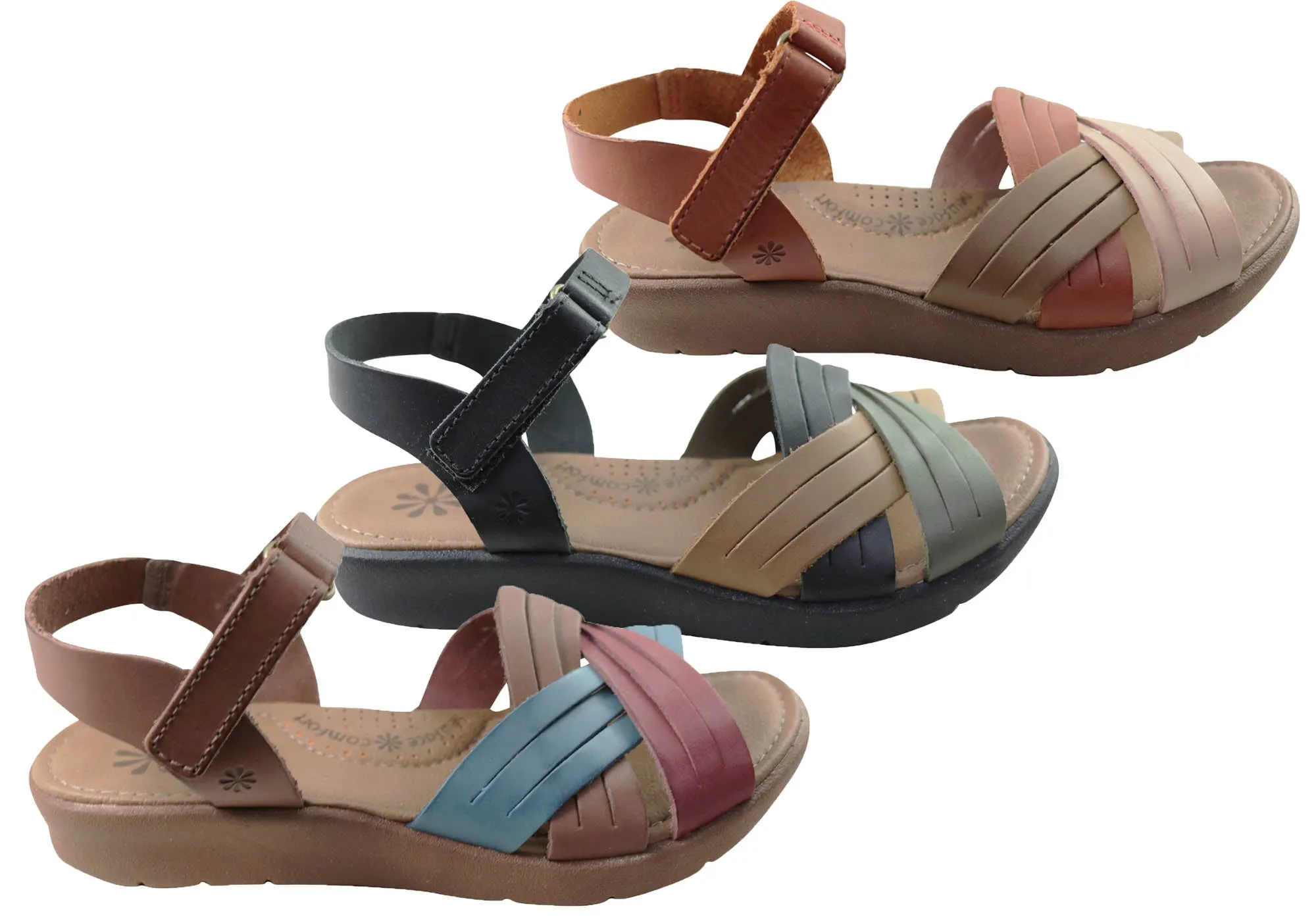 New Face Bellis Womens Comfortable Leather Sandals Made In Brazil New Face Shoes