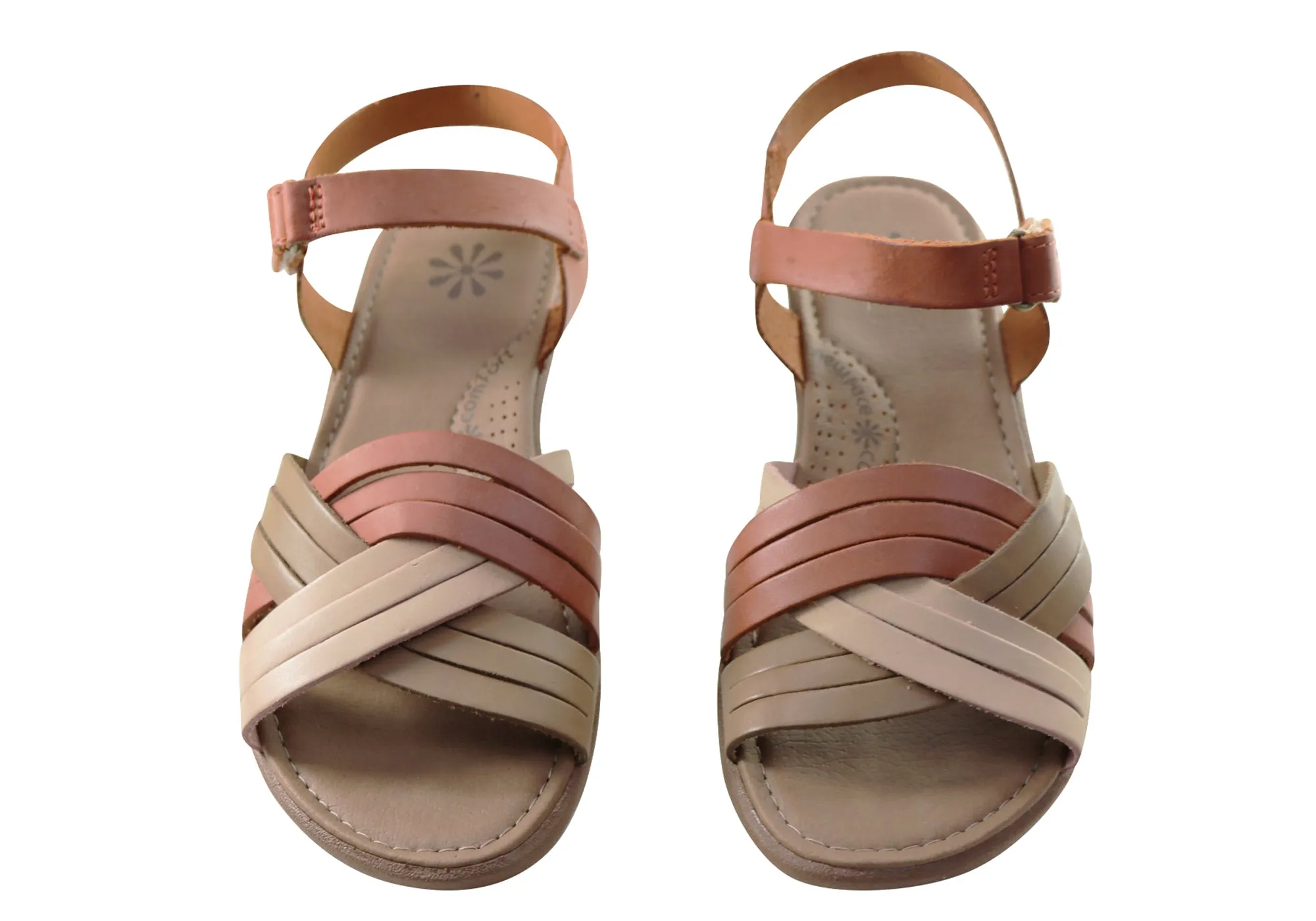 New Face Bellis Womens Comfortable Leather Sandals Made In Brazil New Face Shoes