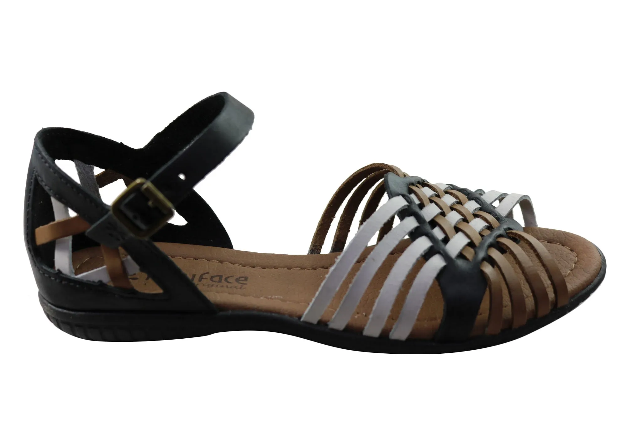 New Face Tamara Womens Comfortable Leather Sandals Made In Brazil New Face Shoes
