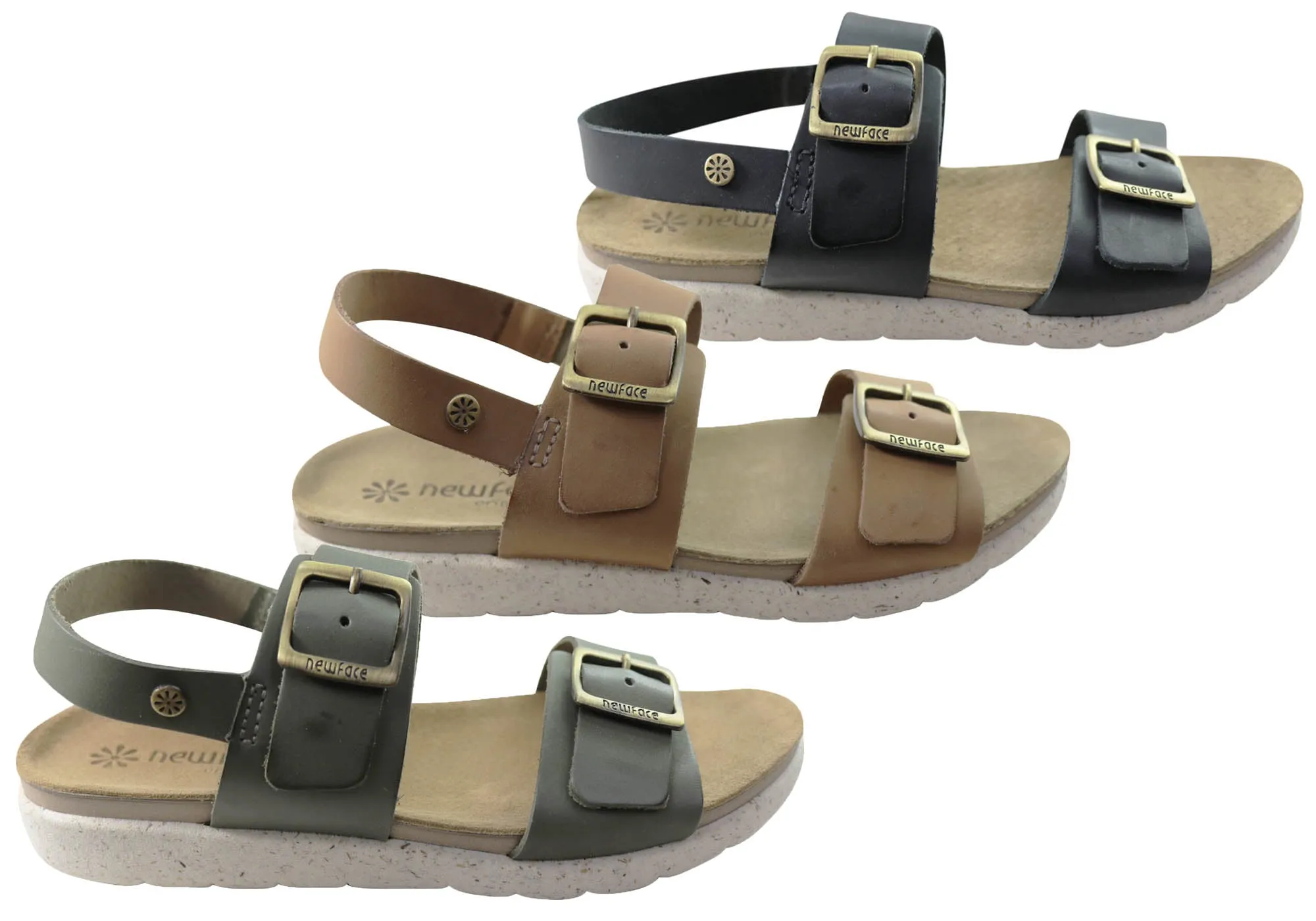 New Face Valley Womens Comfortable Leather Sandals Made In Brazil New Face Shoes