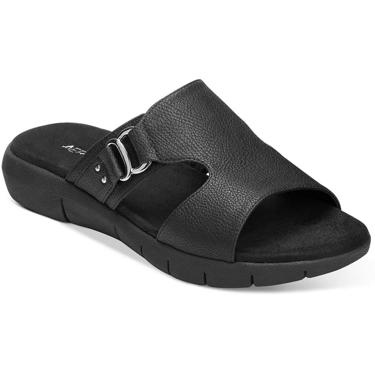 NEWWIP Womens Padded Insole Manmade Slide Sandals