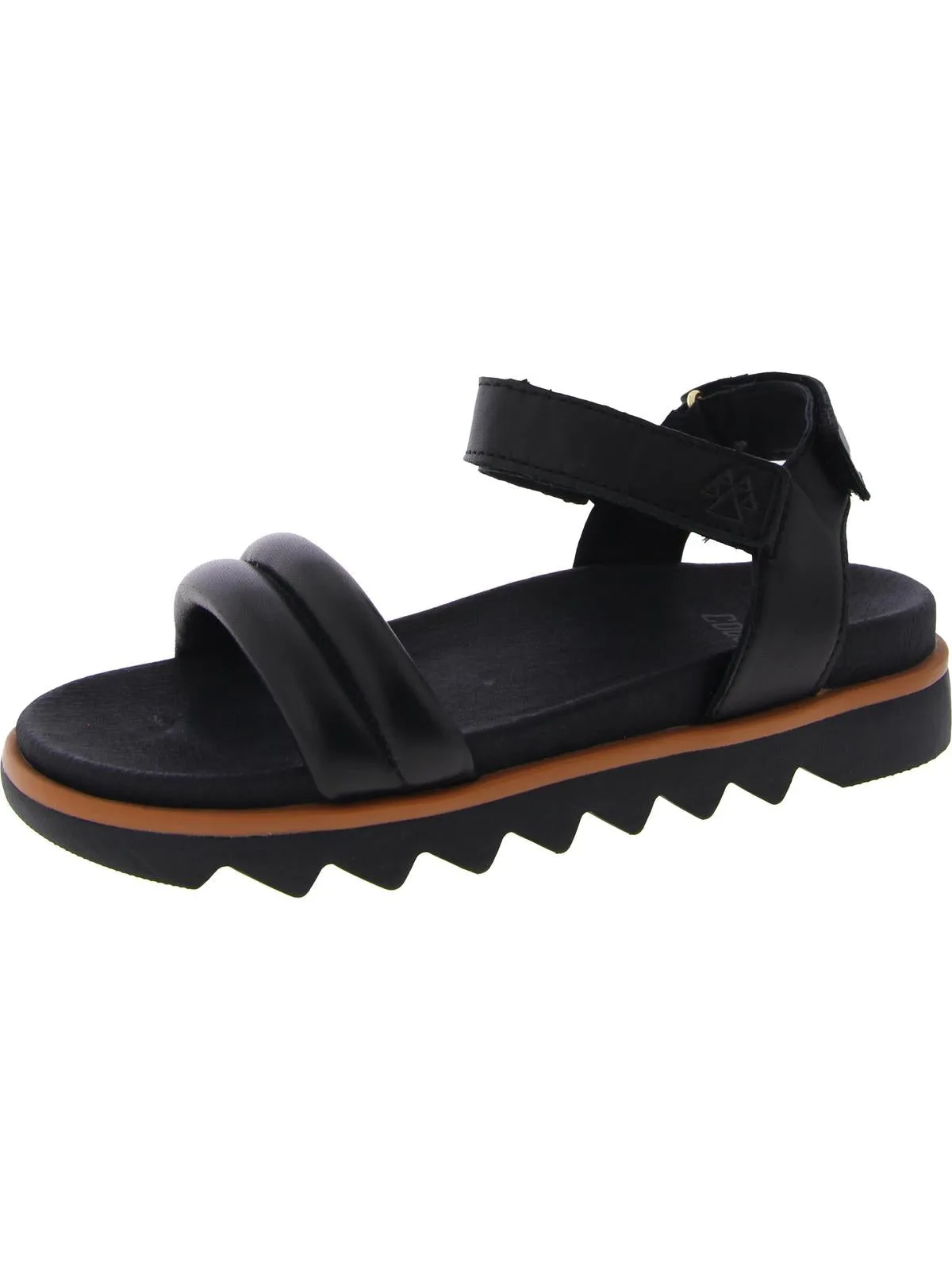 Nolo  Womens Leather Open Toe Flatform Sandals