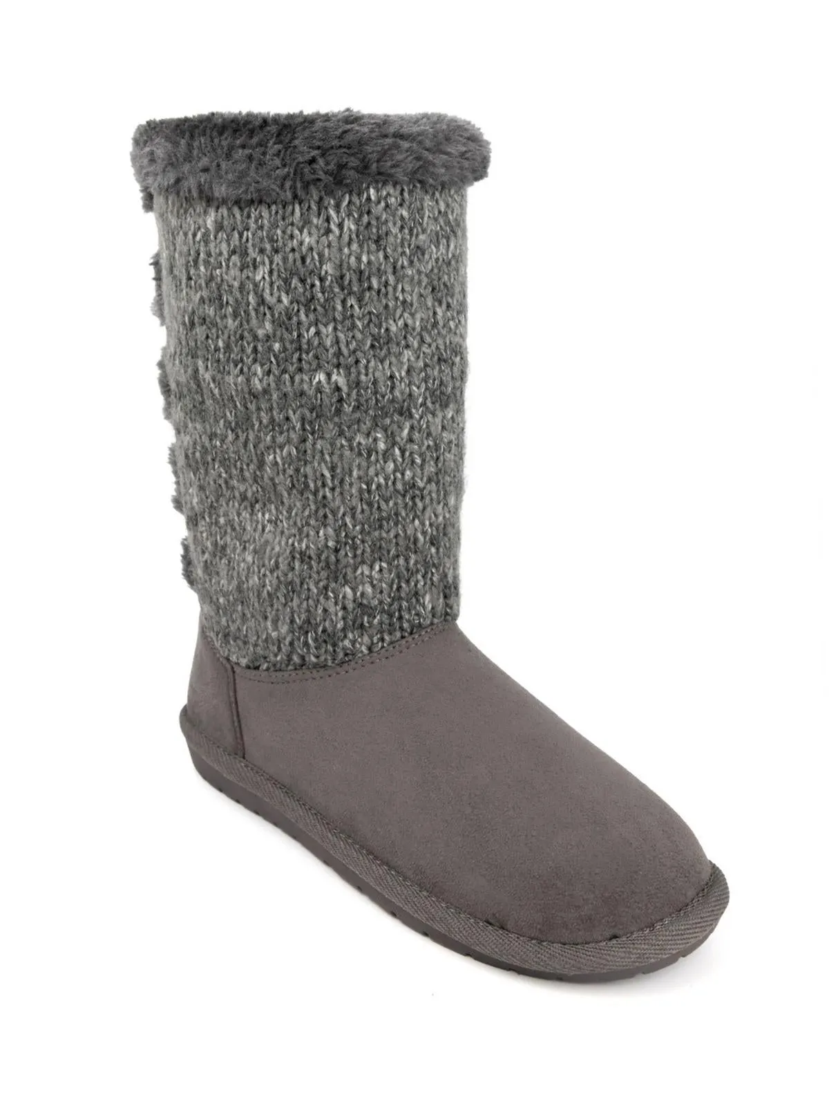 Panthea Womens Microsuede Faux Fur Shearling Boots