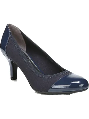 Parigi Stretch Womens Patent Toe Cap Dress Heels