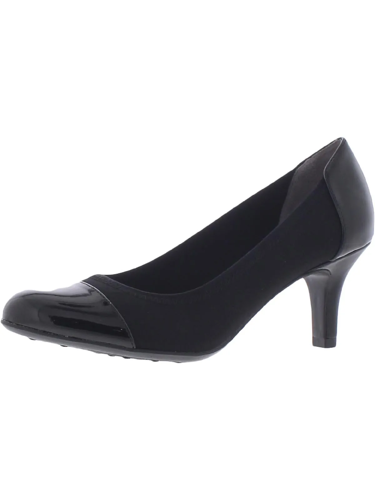 Parigi Stretch Womens Patent Toe Cap Dress Heels