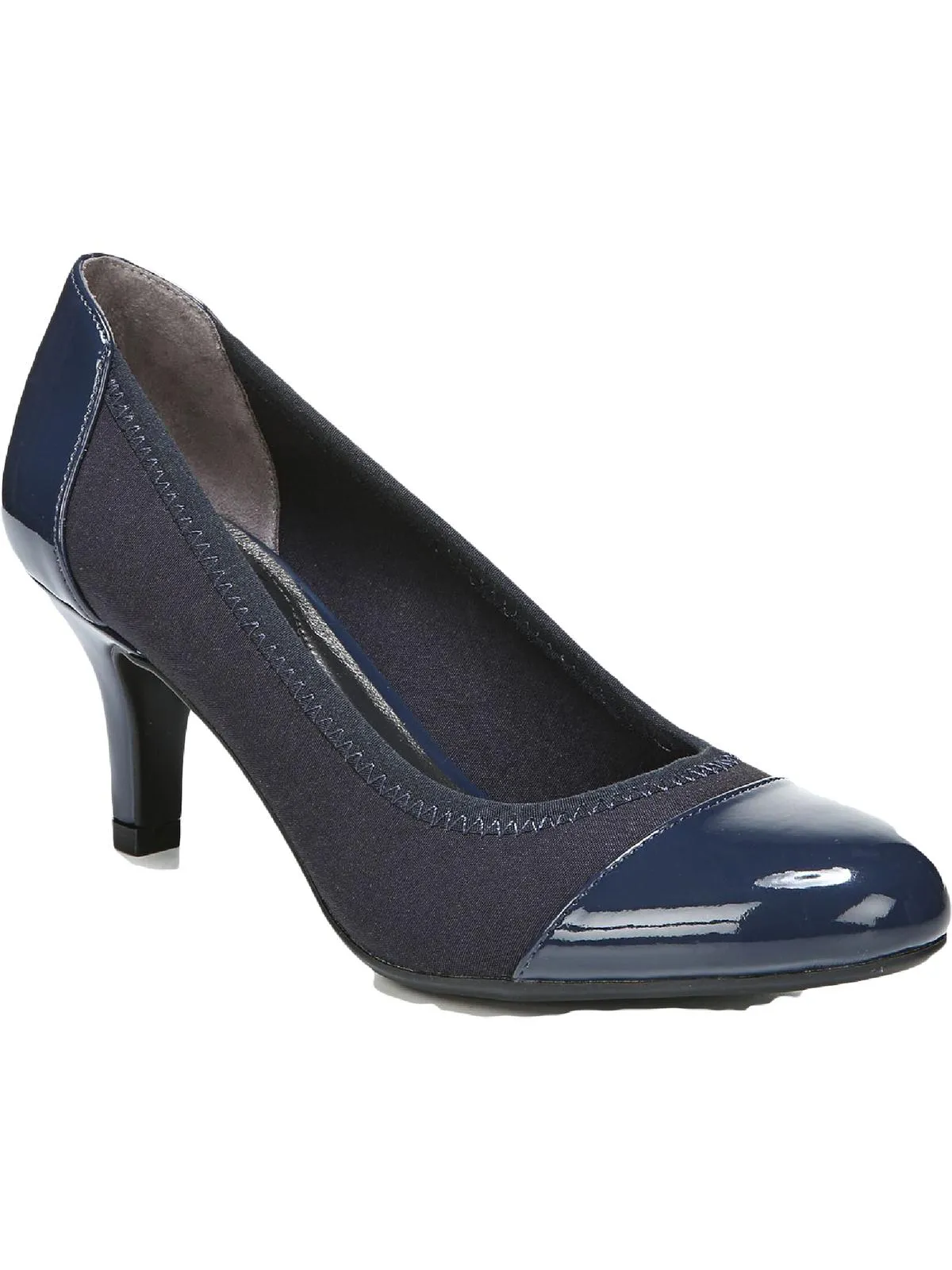 Parigi Stretch Womens Patent Toe Cap Dress Heels