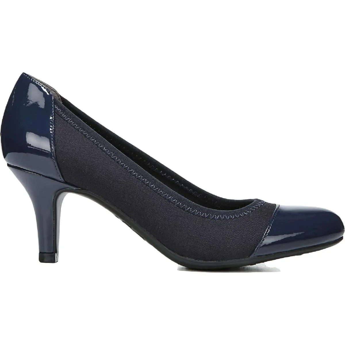 Parigi Stretch Womens Patent Toe Cap Dress Heels