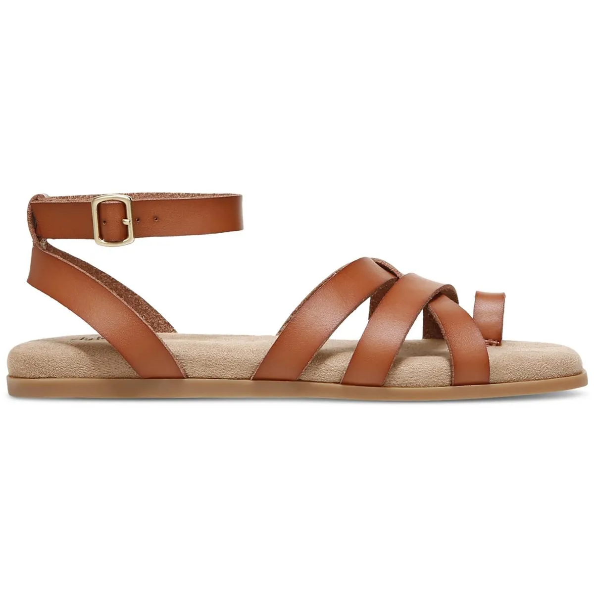Parnikka Womens Faux Leather Criss-Cross Slingback Sandals