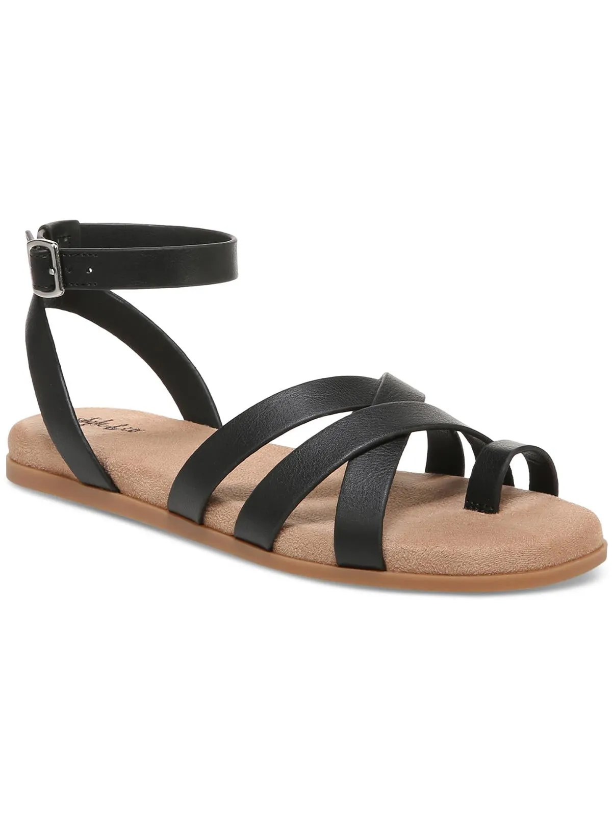 Parnikka Womens Faux Leather Criss-Cross Slingback Sandals