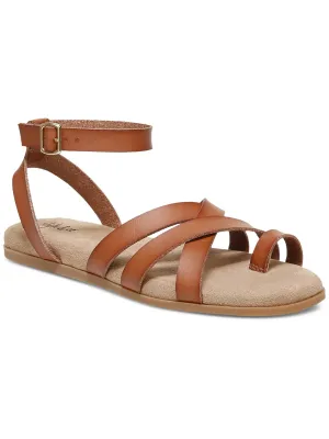 Parnikka Womens Faux Leather Criss-Cross Slingback Sandals