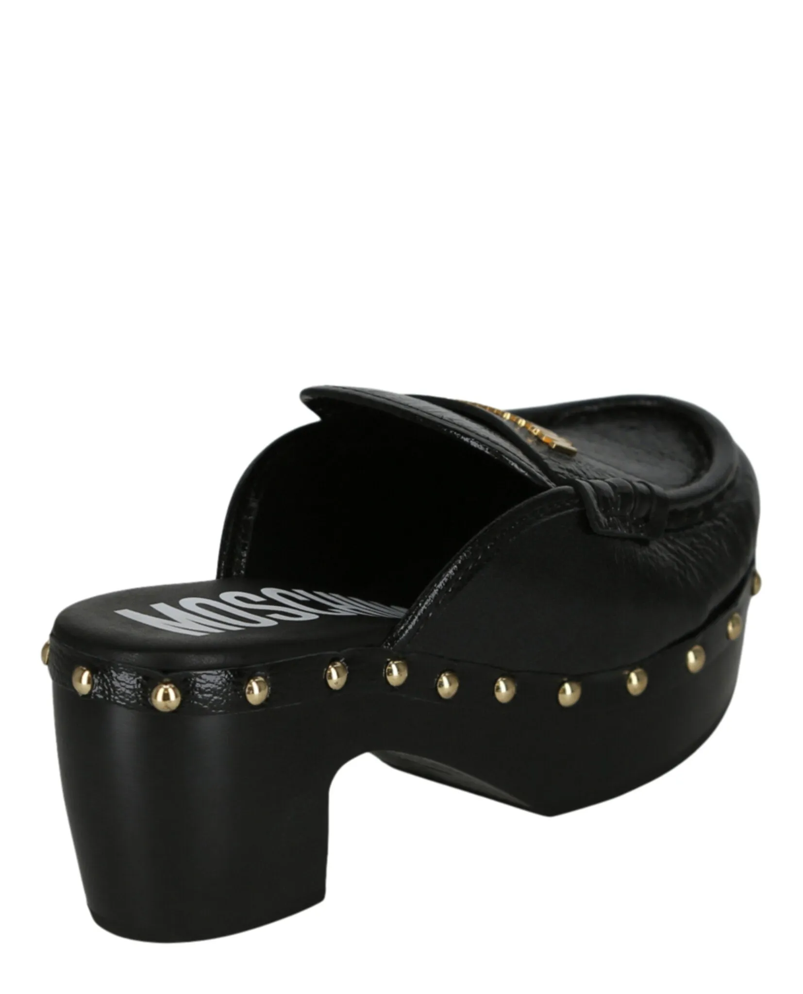 Patent Leather Logo Clogs