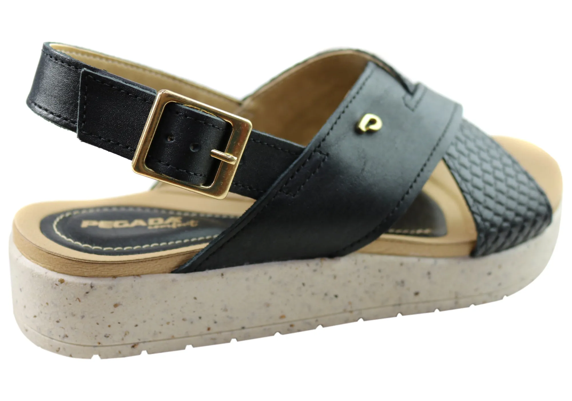 Pegada Nelba Womens Comfortable Leather Sandals Made In Brazil Pegada Shoes