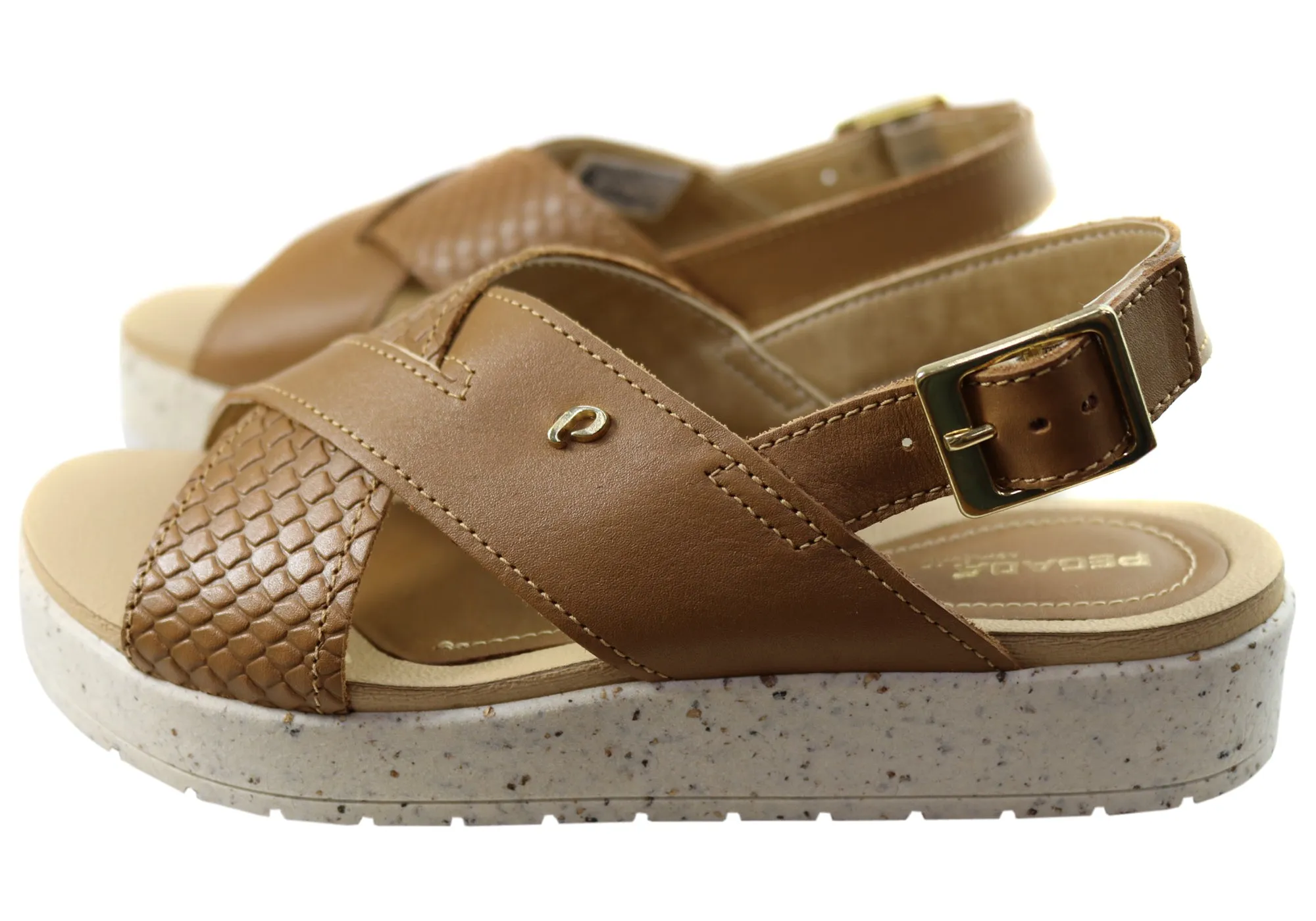 Pegada Nelba Womens Comfortable Leather Sandals Made In Brazil Pegada Shoes