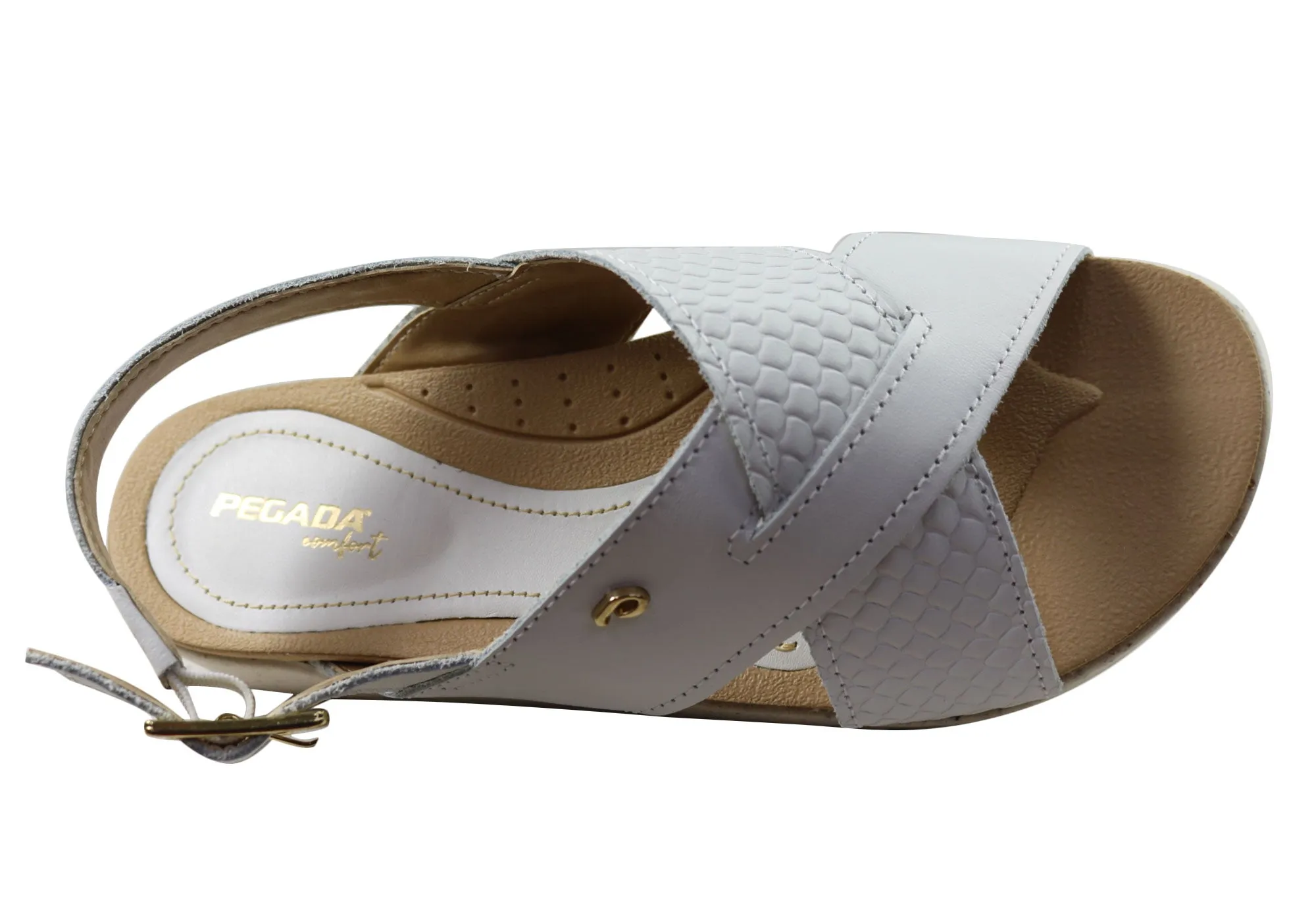 Pegada Nelba Womens Comfortable Leather Sandals Made In Brazil Pegada Shoes