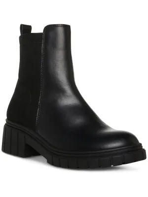 PRONTO Womens ROUND TOE ZIPPER Ankle Boots