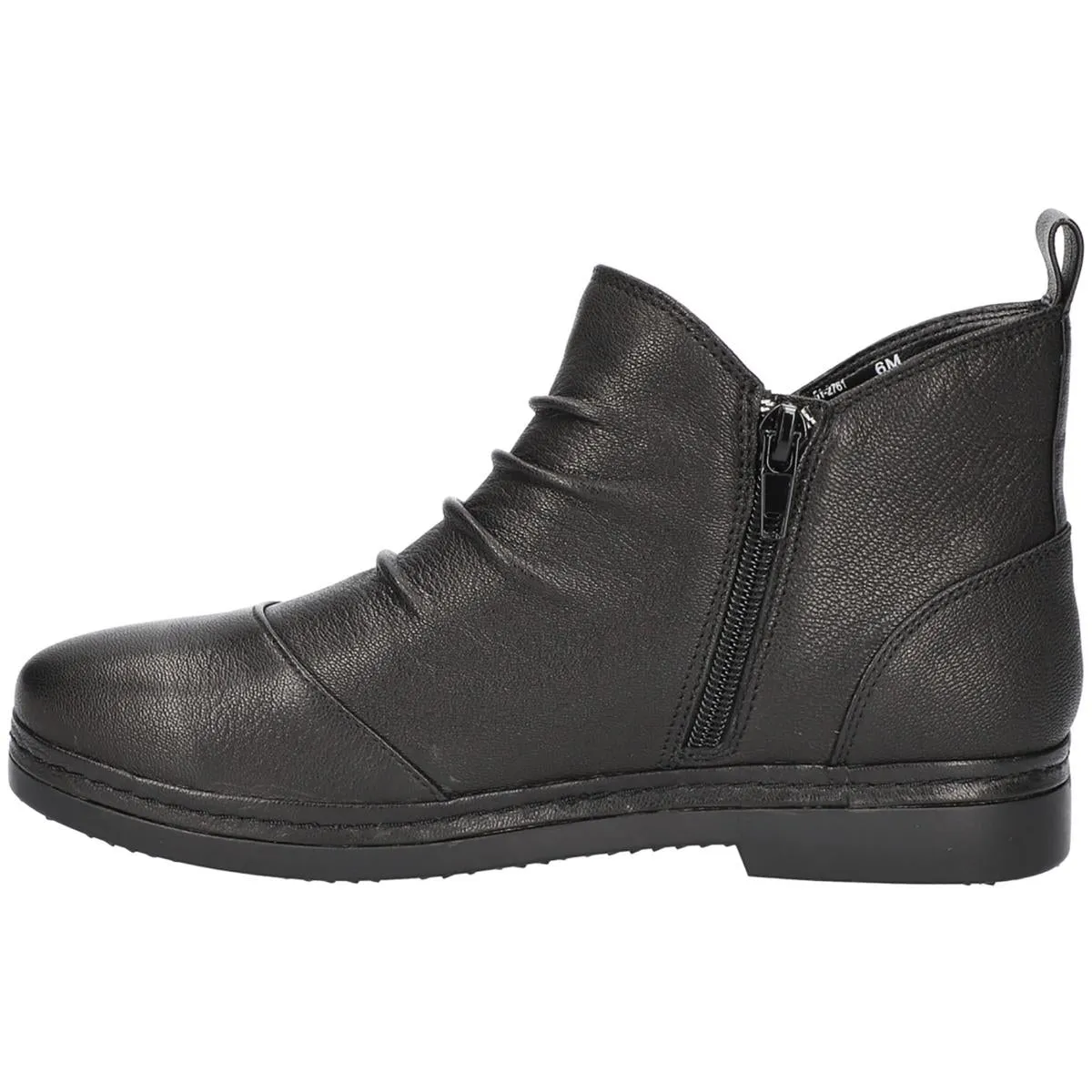 RAQUEL Womens Leather Block Heel Shooties