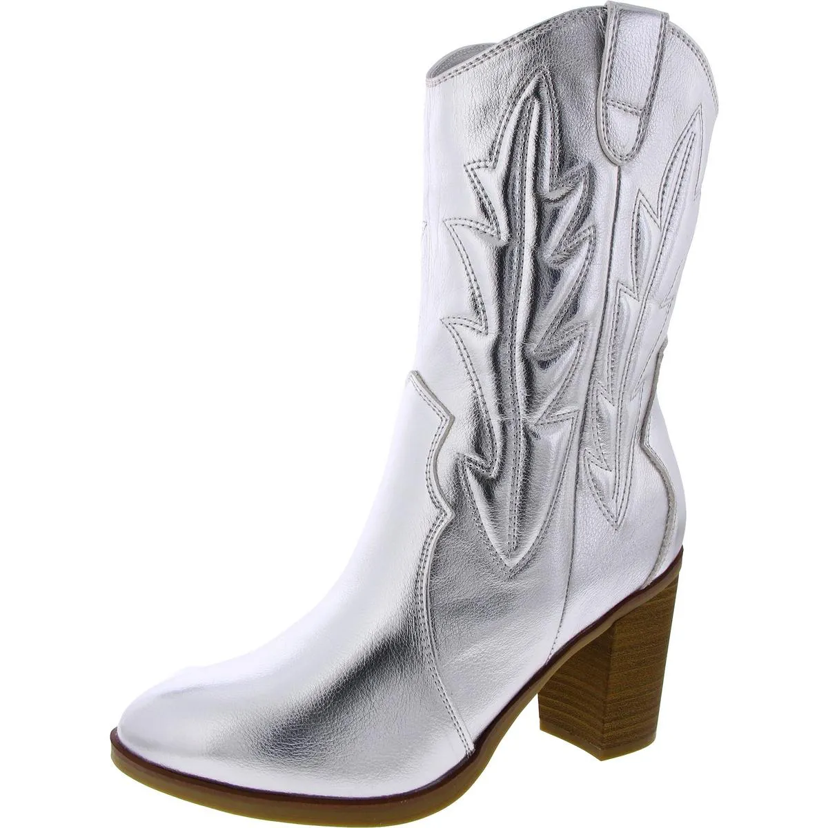 Raylyn Womens Faux Leather Mid-Calf Cowboy, Western Boots