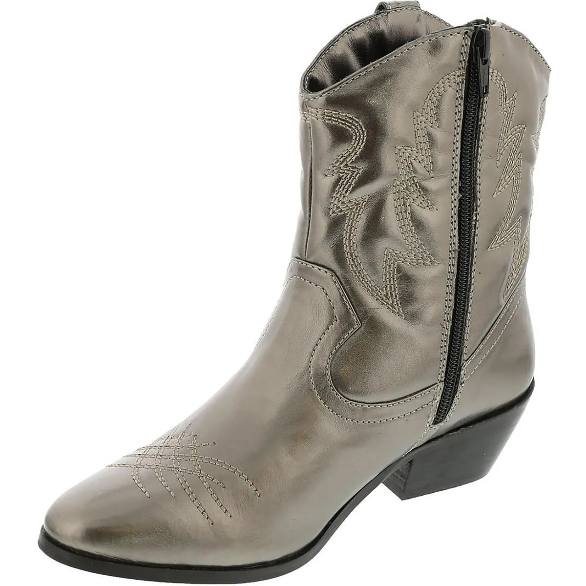 Reba Womens Metallic Zipper Cowboy, Western Boots