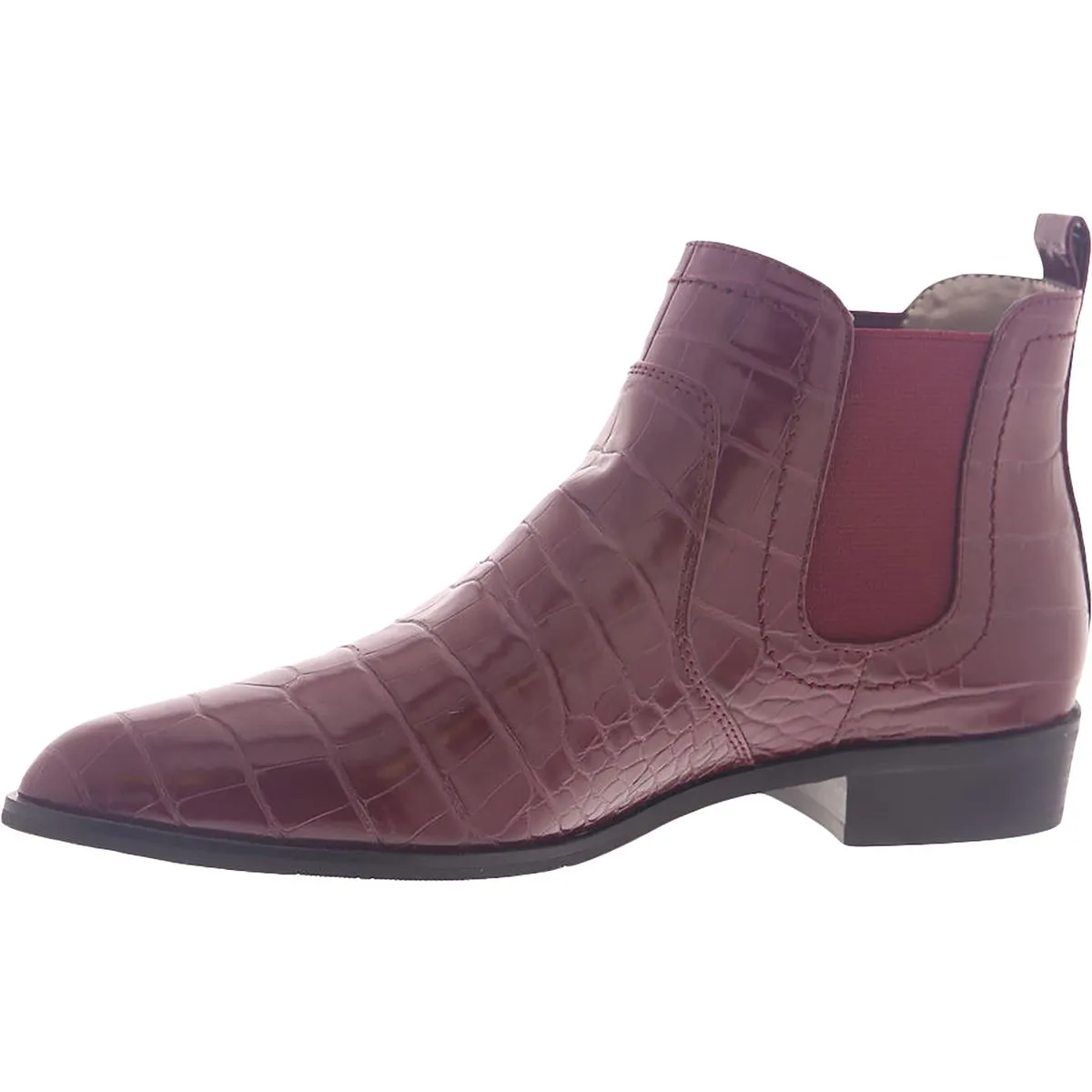 Regan Womens Faux Leather Ankle Booties