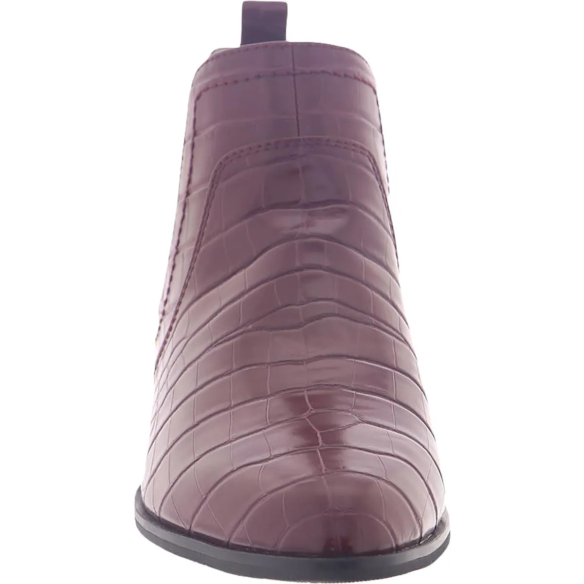 Regan Womens Faux Leather Ankle Booties