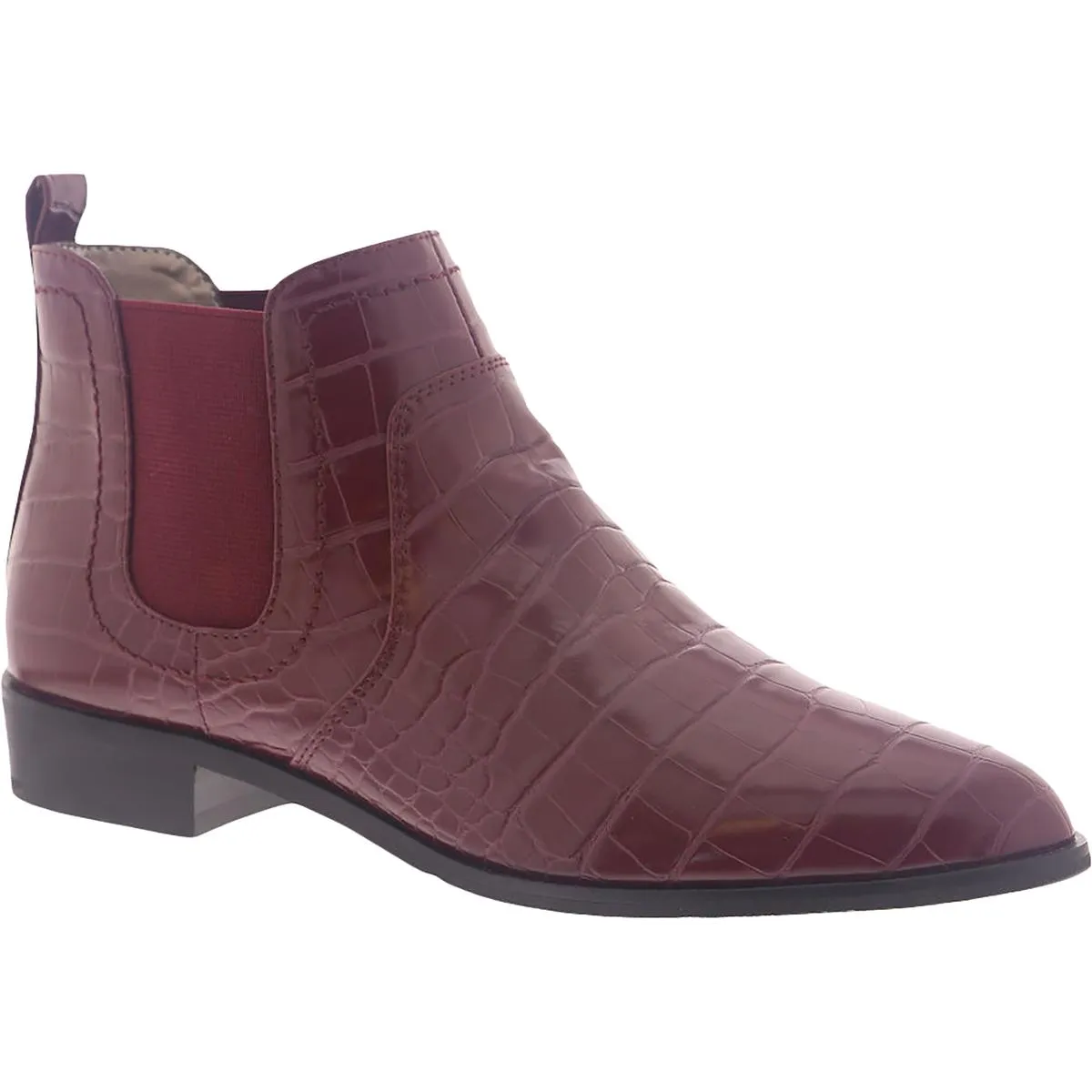 Regan Womens Faux Leather Ankle Booties