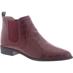 Regan Womens Faux Leather Ankle Booties