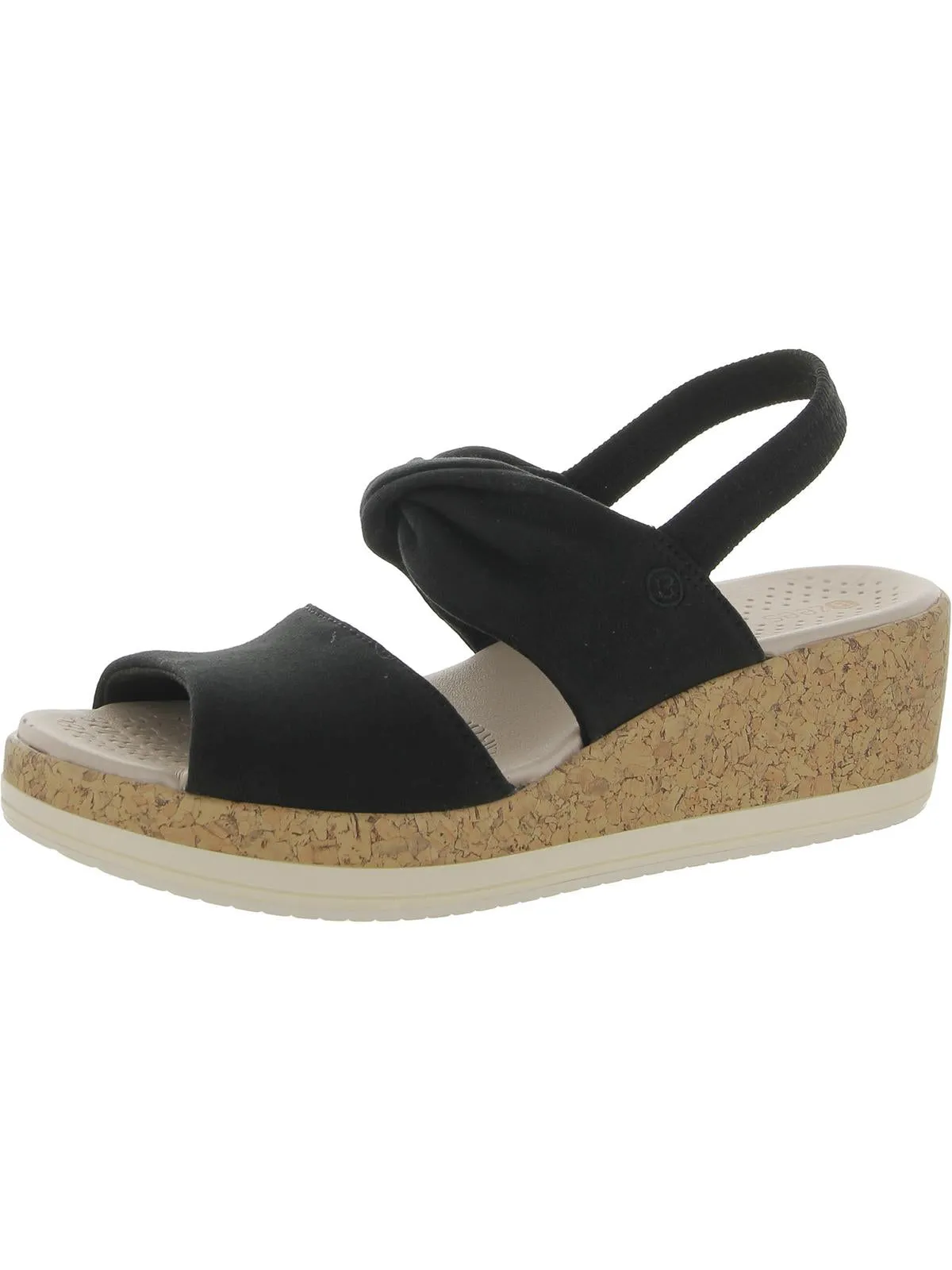 Remix Womens Slingback Cork Wedge Sandals