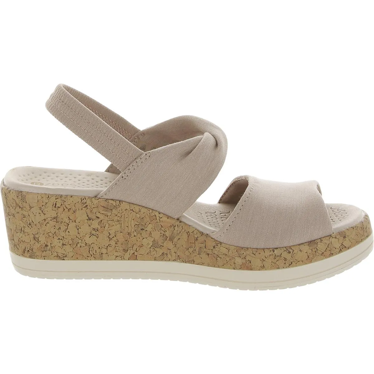Remix Womens Slingback Cork Wedge Sandals