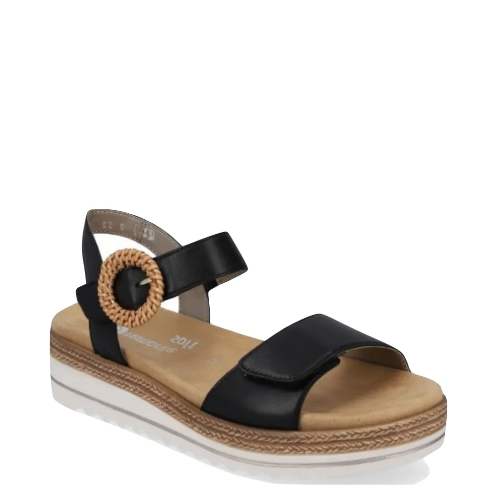 Remonte Women's 52 Platform Sandal in Black