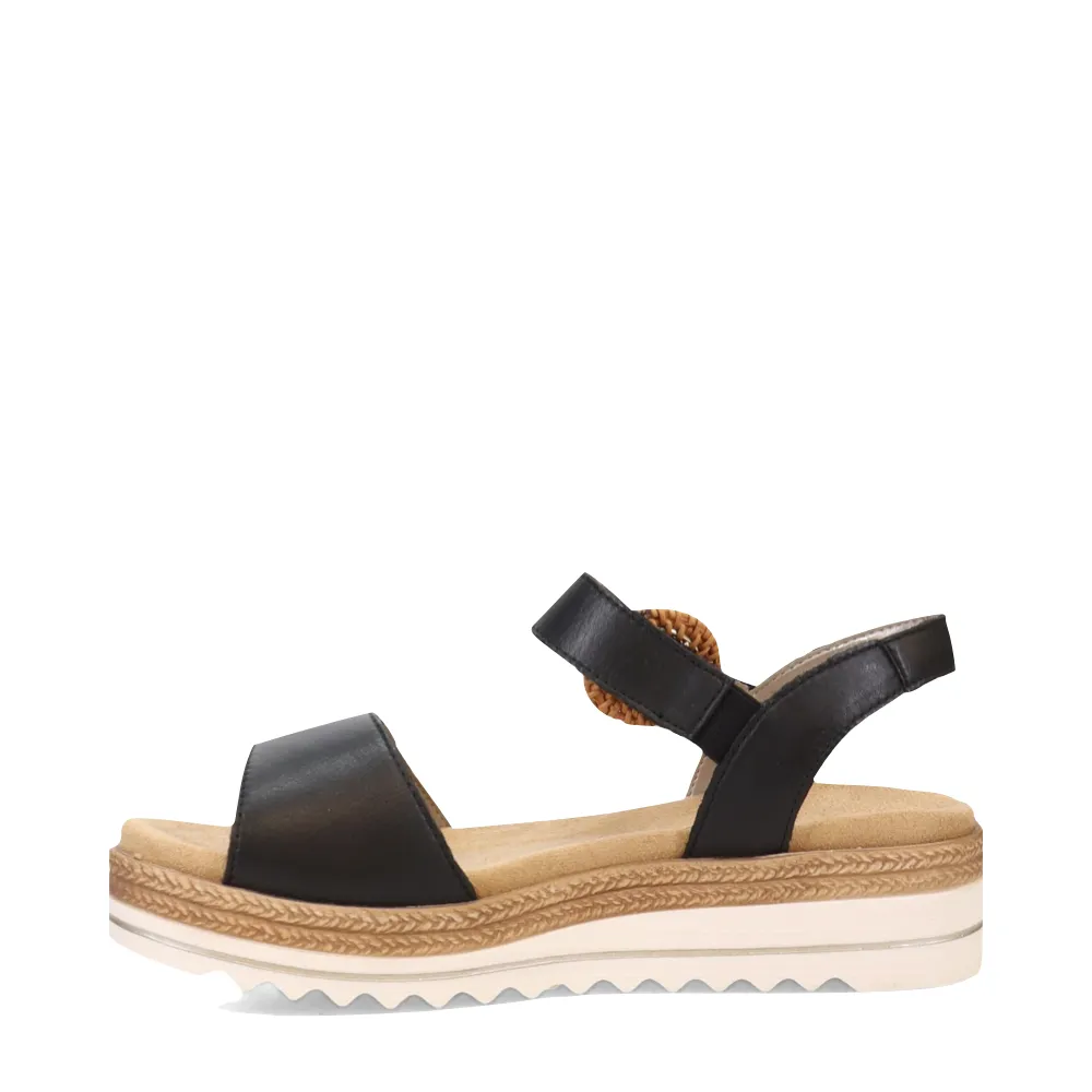 Remonte Women's 52 Platform Sandal in Black