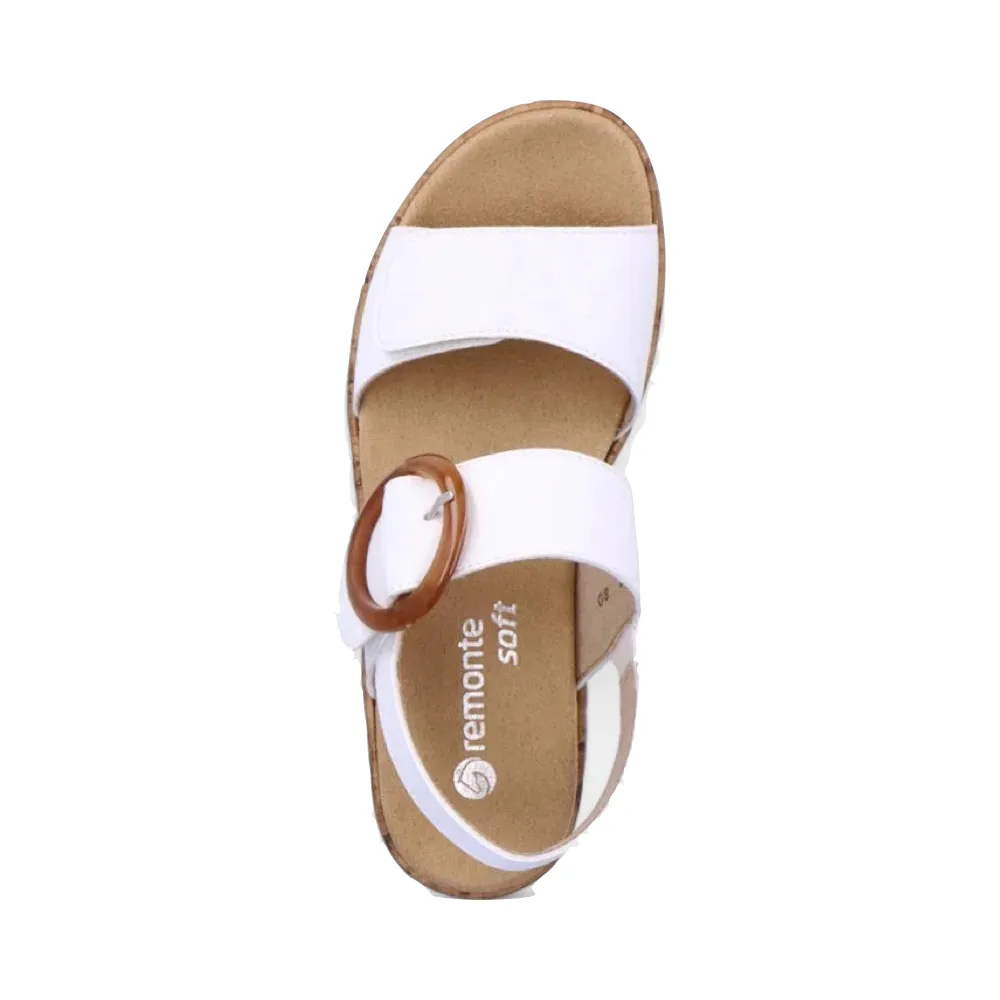 Remonte Women's Jocelyn 53 Buckle Sandal in White