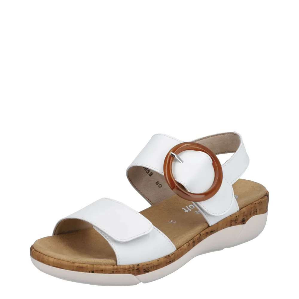 Remonte Women's Jocelyn 53 Buckle Sandal in White